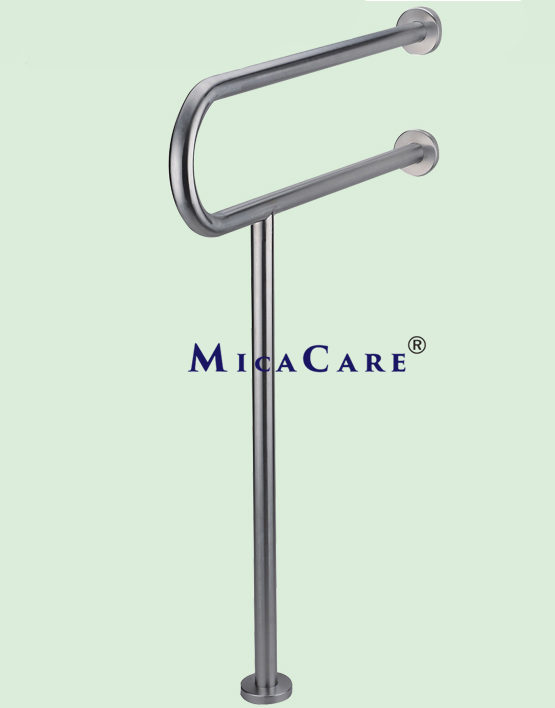 Wall to floor grab bar