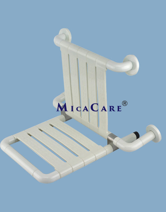 folding shower seat with back rest
