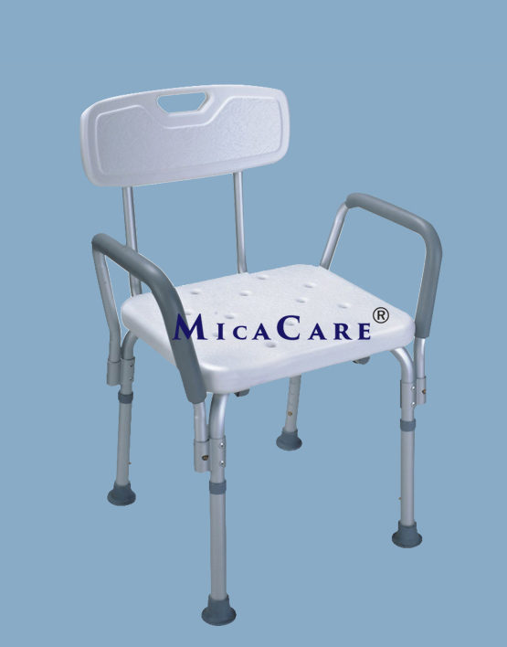 bath bench with back and removable arms