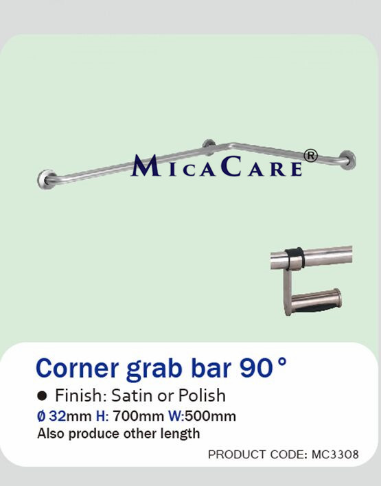 90 degree corner grab rail