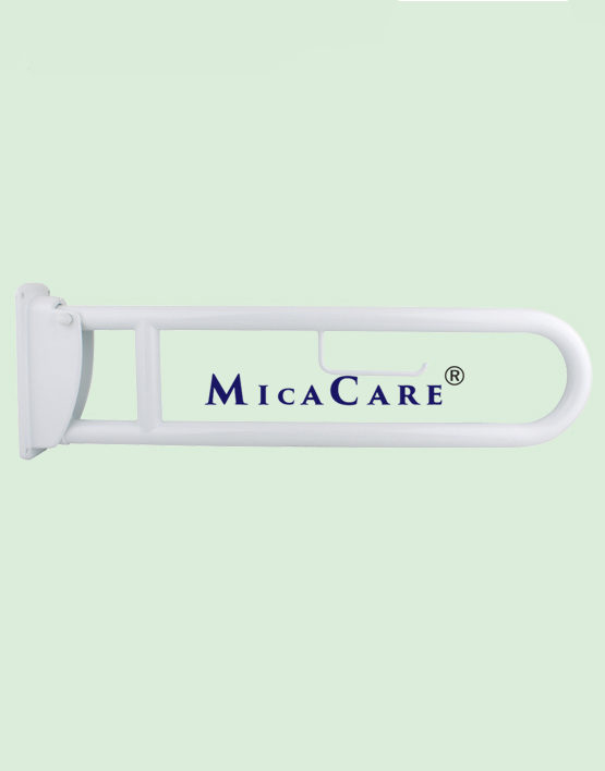 powder coated folding grab rail with paper holder